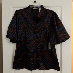 Stylish Black and Red Women's Top